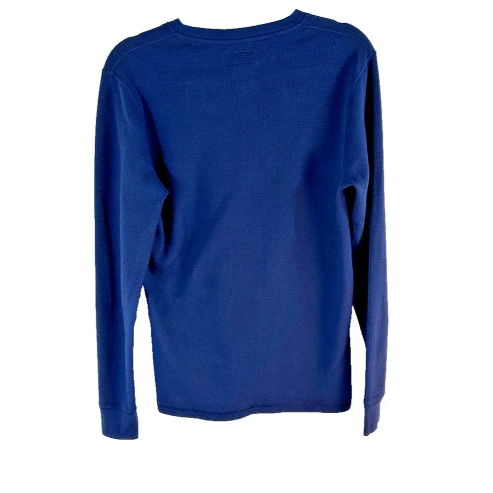 Polo Ralph Lauren Men's Navy Logo Waffle Thermal Sleepwear Henley T-Shirt